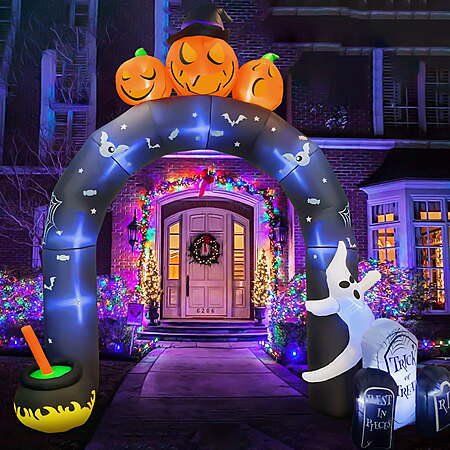 $54.79: GVDV 10FT Halloween Inflatable Archway, Blow Up Outdoor Yard Decoration at Walmart.com