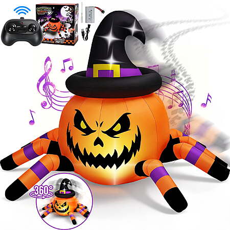 $34.99: Firstness 2.4GHz RC Halloween Pumpkin Spider Car, 360° Rotation, LED Lights, Ages 3+ at Walmart.com