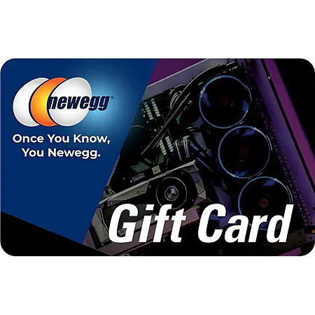 $100: Newegg $100 Gift Card (Email Delivery) + $15.00 Promotional Gift Card