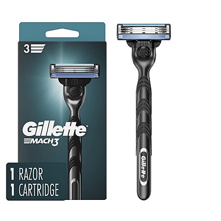 $5.79: Gillette Mach3 Razor for Men, 1 Razor Handle + 1 Blade Refill at Amazon