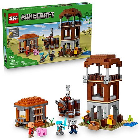 665 Pcs LEGO Minecraft The Pillager Outpost and Ravager (21278) $51.79 ...