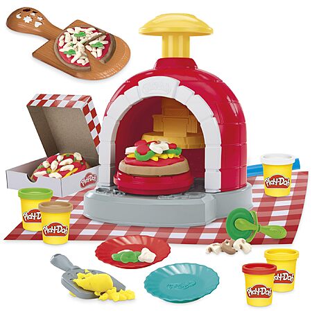 $8.96: Play-Doh Stamp & Spin Pizza Playset, 8 Accessories, 5 Colors, Ages 3+ at Amazon