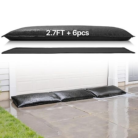 6 Pack VEVOR Flood Barrier, 2.7 x 1.4 ft Activated by Water $21.04 + Free S&H w/ Prime or $35+