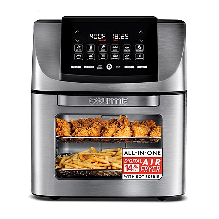 Gourmia Air Fryer - 14 Qt Rotisserie Oven with Window (Stainless Steel) $99.99 + Free S&H at Amazon