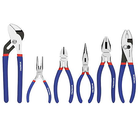 $15.19: WORKPRO Pliers Set with Groove Joint, Long Nose, Slip Joint, Linesman, and Diagonal Pliers at Walmart.com