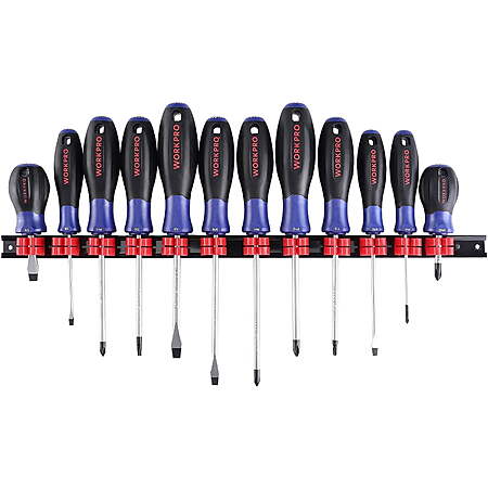 WORKPRO 12-Piece Magnetic Screwdrivers Set with Organizer $17.09 + Free S&H w/ Walmart+ or $35+