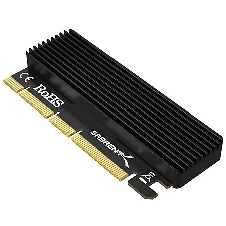 [Prime] $12.79: SABRENT M.2 NVMe SSD to PCIe X16/X8/X4 Adapter Card, Heatsink at Amazon