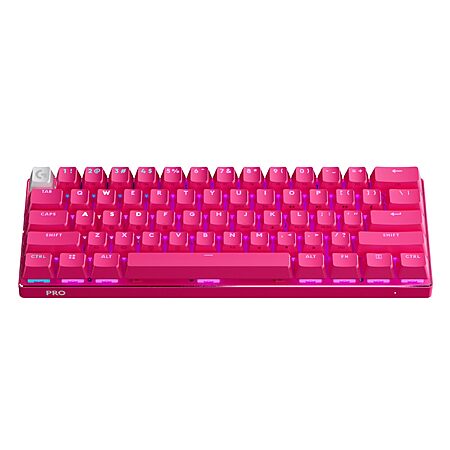 [Prime] $94.98: Logitech G PRO X 60% Wireless Gaming Keyboard (Tactile Optical) - Black/Magenta at Amazon