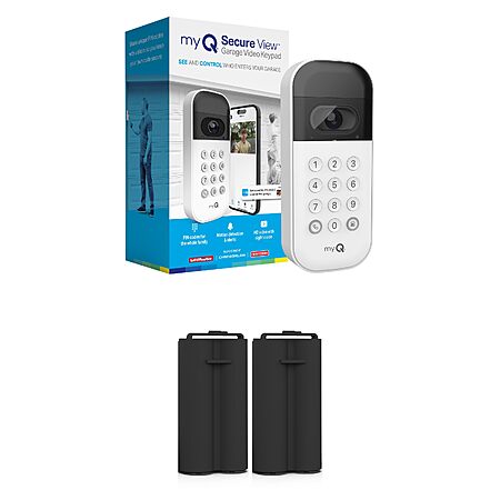 [Prime] $44.98: myQ Smart Garage Video Keypad, Rechargeable Battery, Camera & Custom PINs at Amazon