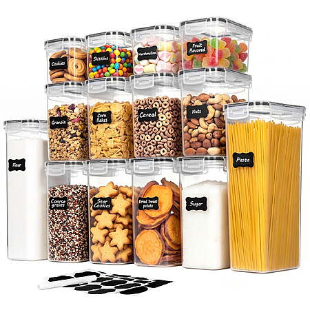 14-Pc Sindcom Airtight Plastic Food Storage Containers Set $20