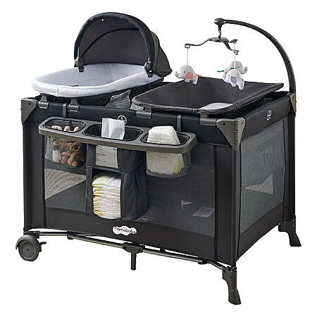 [AC] $89.99: Pamo Babe 4-in-1 Baby Playard with Bassinet & Changing Table for Newborn at Walmart.com