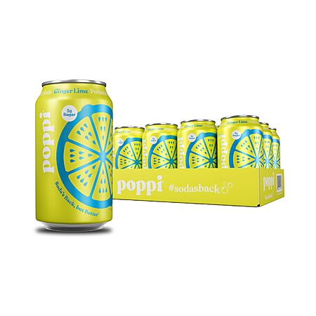 [S&S]12 Pk 12 Oz Poppi Prebiotic Soda (Ginger Lime) $14.09 + Free S&H w/ Prime or $35+