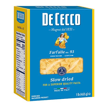 [S&S] 16 Oz De Cecco Farfalle No. 93 Pasta $1.71 + Free S&H w/ Prime or $35+