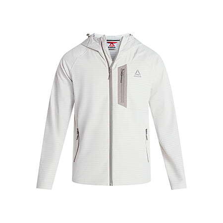 Reebok Men's Textured Stretch Jacket w/ Chest Pocket (2XL or 3XL, Driftwood)