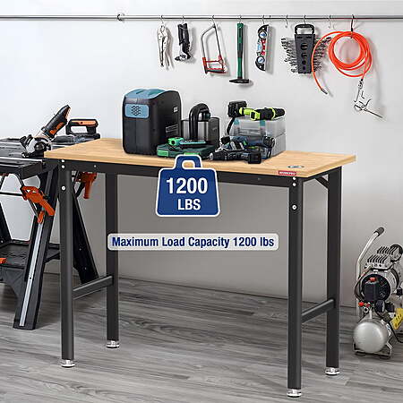 [AC] $94.99: WORKPRO 48"x 20" Garage Workbench with Leveling Foot, 1200 LBS Load Capacity at Walmart.com
