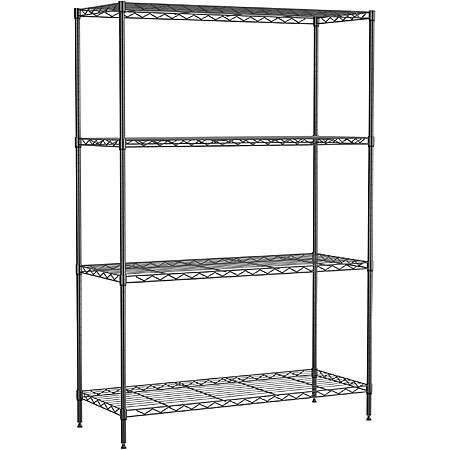 BestOffice 4-Shelf Adjustable Metal Storage Rack (Black, 54"x35"x13") $30.13 + Free S&H at Walmart