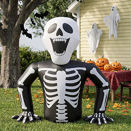 Ktaxon 6' Halloween Inflatables Light Up Skeleton w/ 3 LED Lights $19.99 + Free S&H w/ Walmart+ or $35+