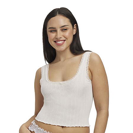 $3.28: Mills by Millie Bobby Brown Women's Pointelle Tank (Sizes XL/XXL, Jet Stream) at Walmart.com