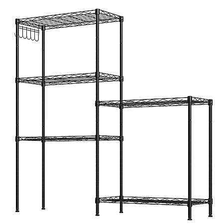 Ktaxon 59"x21"x11.5" Heavy Duty 5-Tier Wire Shelving Rack Adjustable Shelf Storage, Black at Walmart