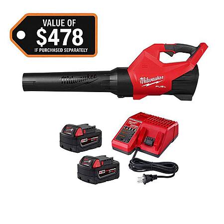 $199: Milwaukee M18 FUEL 120 MPH 500 CFM Brushless Leaf Blower + Two 5.0Ah Batteries and Charger at HomeDepot
