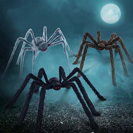 3 Pk Joyfy 5 FT Giant Spider Halloween Decorations ($6.66 each, Black ...