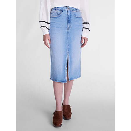 Scenario Women's Denim Skirt, Sizes 0-20, Light Wash at Walmart.ocm