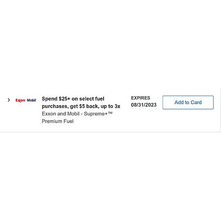 Amex Offers: Spend $25+ on select fuel purchases at Exxon Mobile, get ...