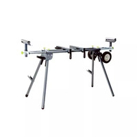 Master Mechanic Lightweight Adjustable Folding Miter Saw Stand w/ Wheels