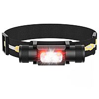 Sofirn Rechargeable Led Headlamp, H05B. 1200 Lumens with Red Light, Adjustable Headband, 180 Degree Movable Tilt