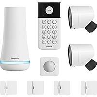 SimpliSafe - 2 Camera Outdoor Wireless Security System with 5 Sensors - White $229.99