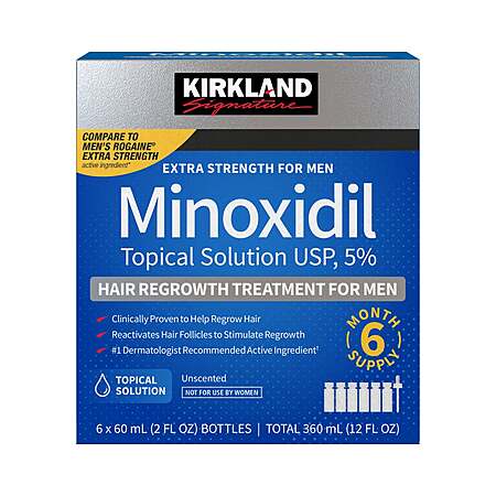 Costco Members: 6-Pack 2-Oz Kirkland 5% Minoxidil Topical Hair Regrowth Solution $14