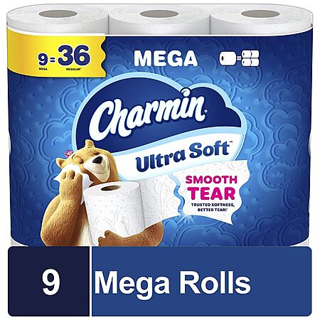 9-Ct Charmin Mega Rolls Toilet Paper (Ultra Soft)