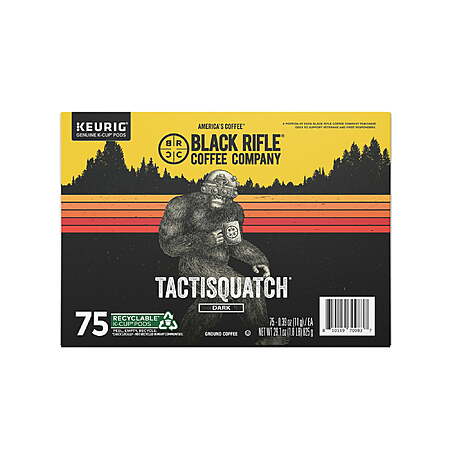 75-Ct Black Rifle Coffee Company Tactisquatch K-Cup Coffee Pods (Dark Roast) $16.95