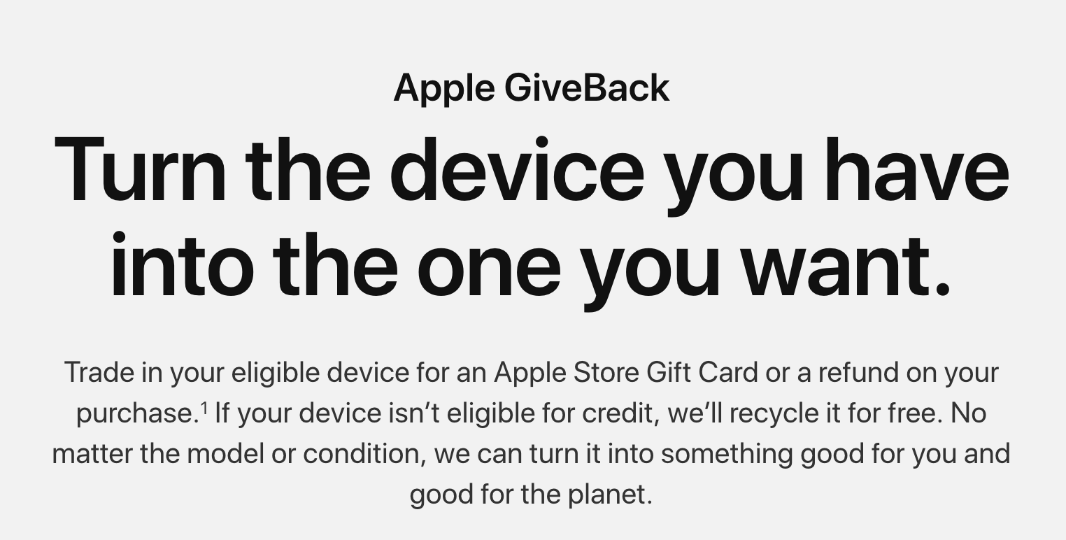 Apple Giveback - Up to $100 in extra credit for iPhone Trade-In