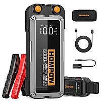 6000A 28000mAh HOMPOW Portable 12V Jump Starter Car Battery Charger (for All Gas & Up to 12L Diesel Engine) $54.99 + Free Shipping