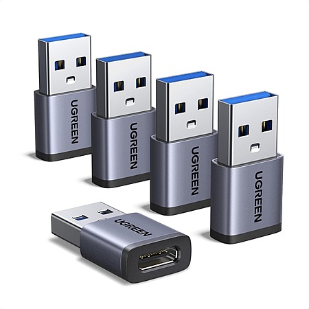 5-Packk UGREEN 10Gbps USB-A to USB-C Adapter $10 & More