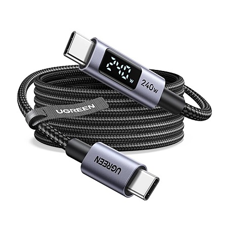 6.6' UGREEN 240W USB-C to USB-C Fast Charging Cable w/ Digital Display $15.30