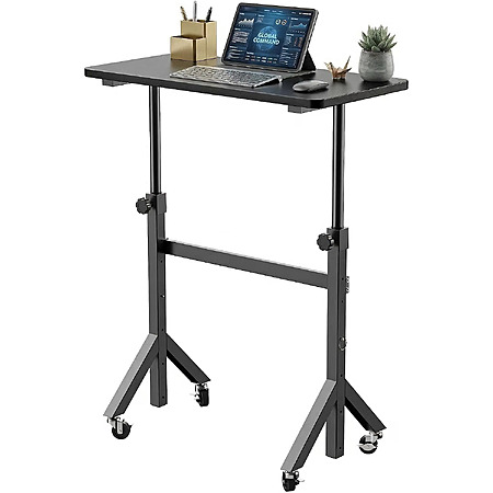31.5" Huanuo Small Adjustable Height Portable Rolling Standing Desk $26 + Free S&H