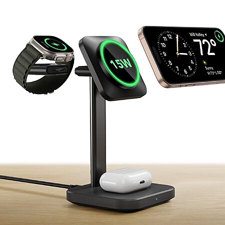 ESR 3-in-1 Qi2 Certified 15W MagSafe Wireless Charging Station (4 Colors)
