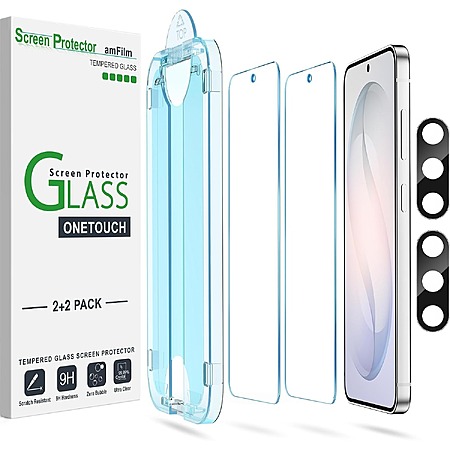 Prime Members: 2-Pack amFilm OneTouch Galaxy S26/S25/S24/S23 & Pixel 9/10/11 Tempered Glass Screen Protectors from $4.51 + Free S&H