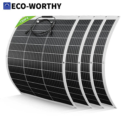 4-Pack ECO-WORTHY 130W 18BB Flexible Solar Panels $200 + Free Shipping