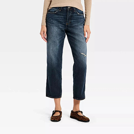 Universal Thread Women's Jeans: Mid-Rise Boyfriend Jeans $15.29, High-Rise Barrel Jeans $15.29 + Free Shipping