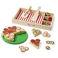 Melissa & Doug Wooden Pizza Play Food Set w/ 36 Toppings $13.89 + Free Shipping w/ Prime, Walmart+ or on $35+