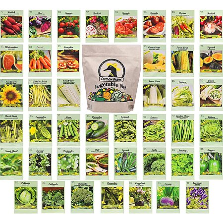 43-Count Black Duck Brand Assorted Vegetable & Herb 100% Non-GMO Seed Packets $9.50 w/ Subscribe & Save