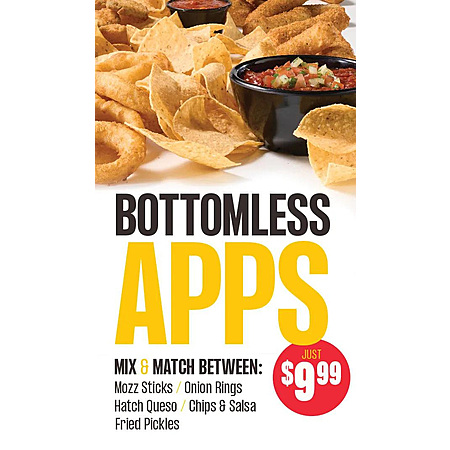 BWW's Bottomless Apps for $9.99 (Party of 4 or Less)!