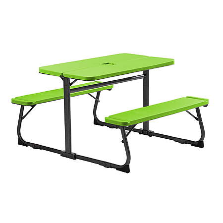 Your Zone Kids' Compact Fold Picnic Activity Table w/ Carry Handle (Green) $24.50 + Free S&H w/ Walmart+ or on $35+