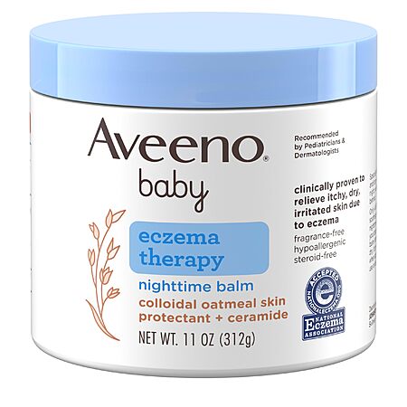 11-Oz Aveeno Baby Hypoallergenic Eczema Therapy Nighttime Balm $12.79 w/ S&S + Free Shipping w/ Prime or on $35+
