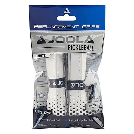 2-Pack JOOLA Replacement Raised Ridge Pickleball Grips (White) $9 ...
