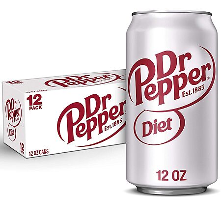 12-Pk 12-fl oz Diet Dr Pepper Soda 2 for $9.15 w/ S&S