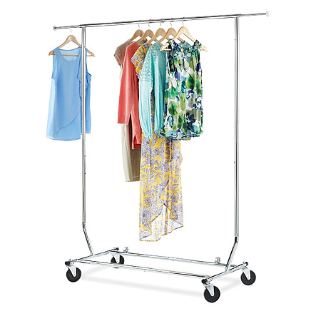Whitmor Rolling Folding Adjustable Clothing Rack (51-74.5" Wide / 66-71" Tall) $14.90 + Free S&H
